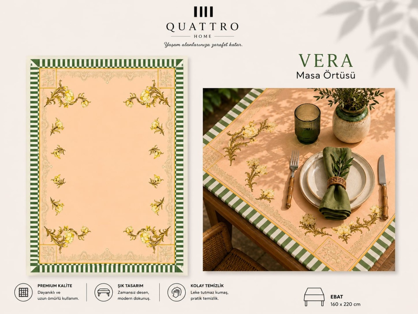 Quattro Home Vera Masa Örtüsü