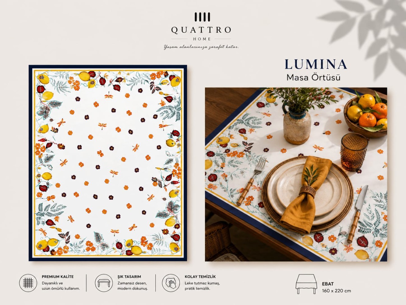Quattro Home Lumina Masa Örtüsü