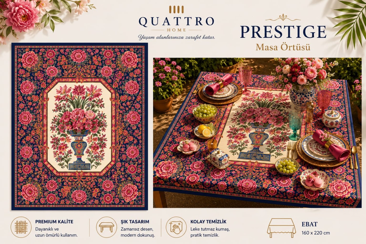 Quattro Home Prestige Masa Örtüsü