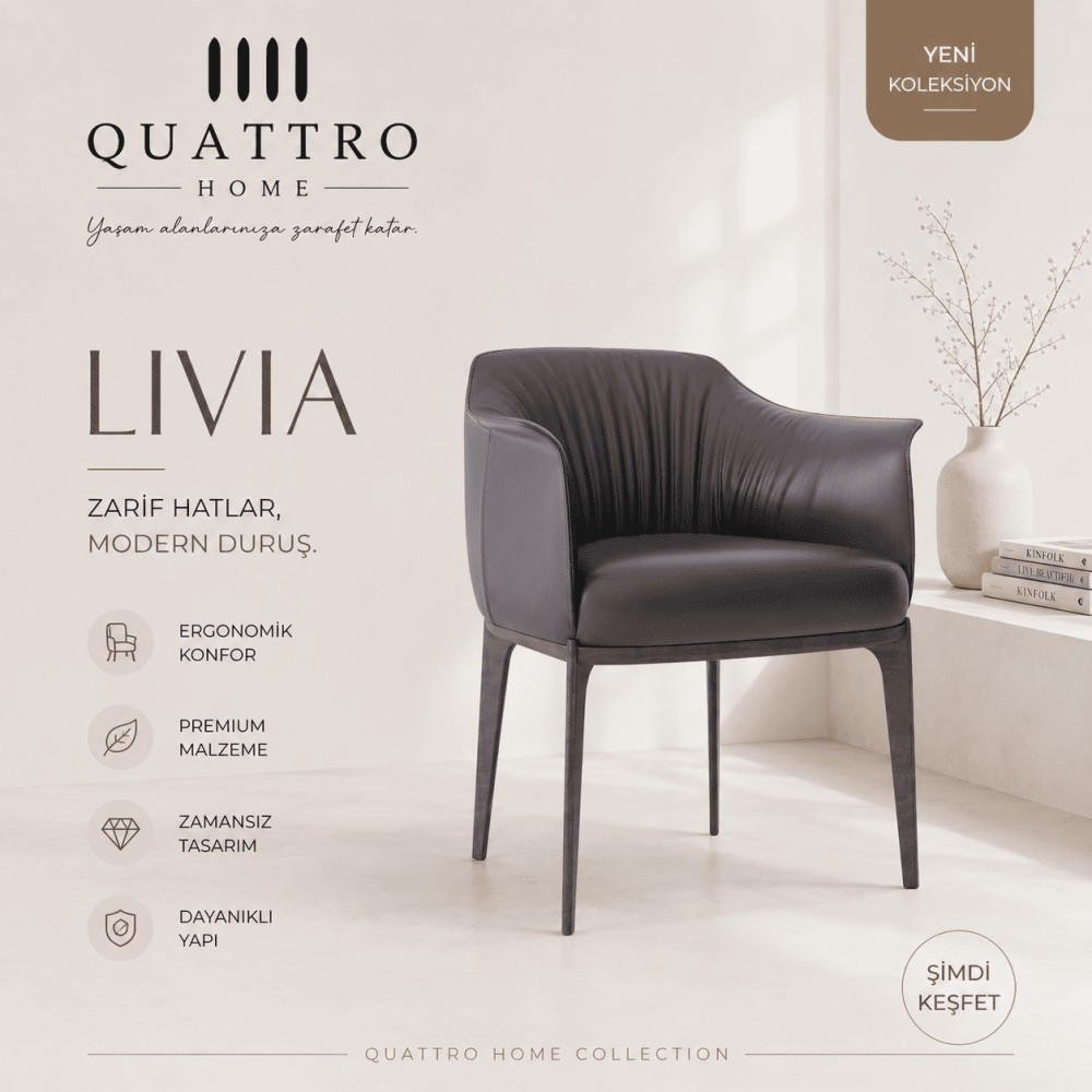 Livia Modern Tekli Koltuk Premium Malzemeli Zarif Berjer