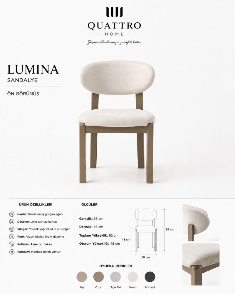 Lumina Modern Yemek Sandalyesi
