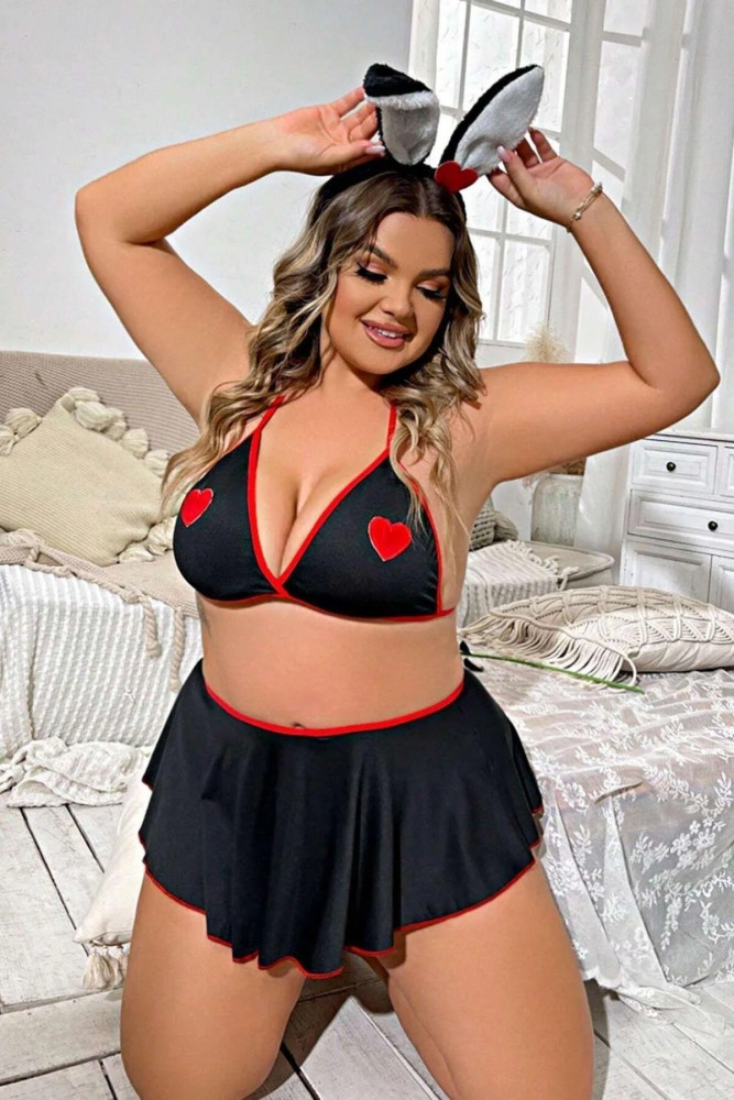 Tegan Fantazi Kalpli Mini Etekli  Babydol Gecelik TG279234