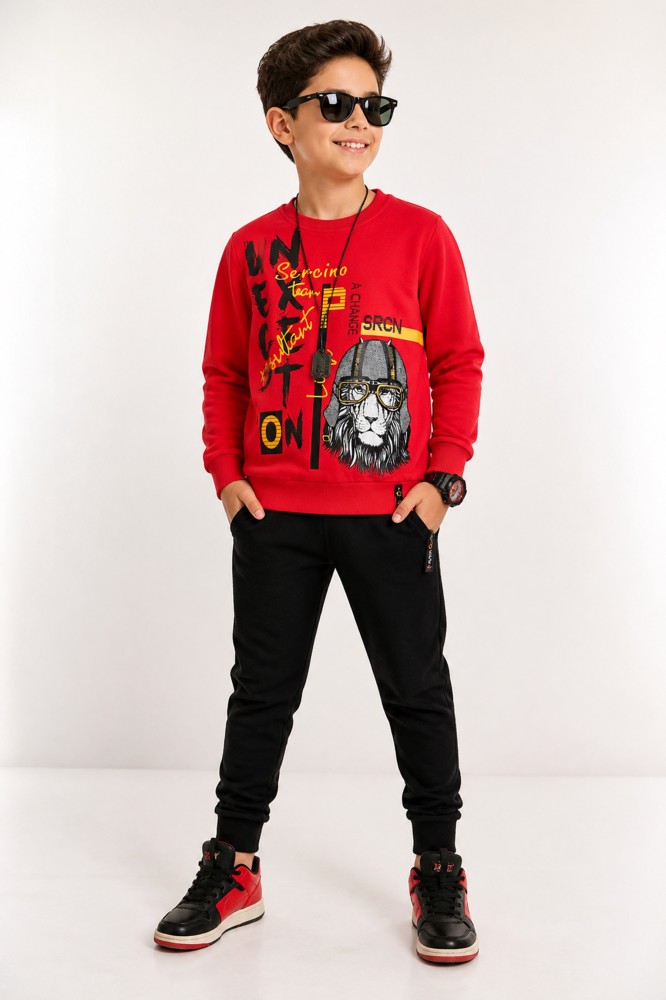 Erkek Çocuk Kırmızı Sweatshirt