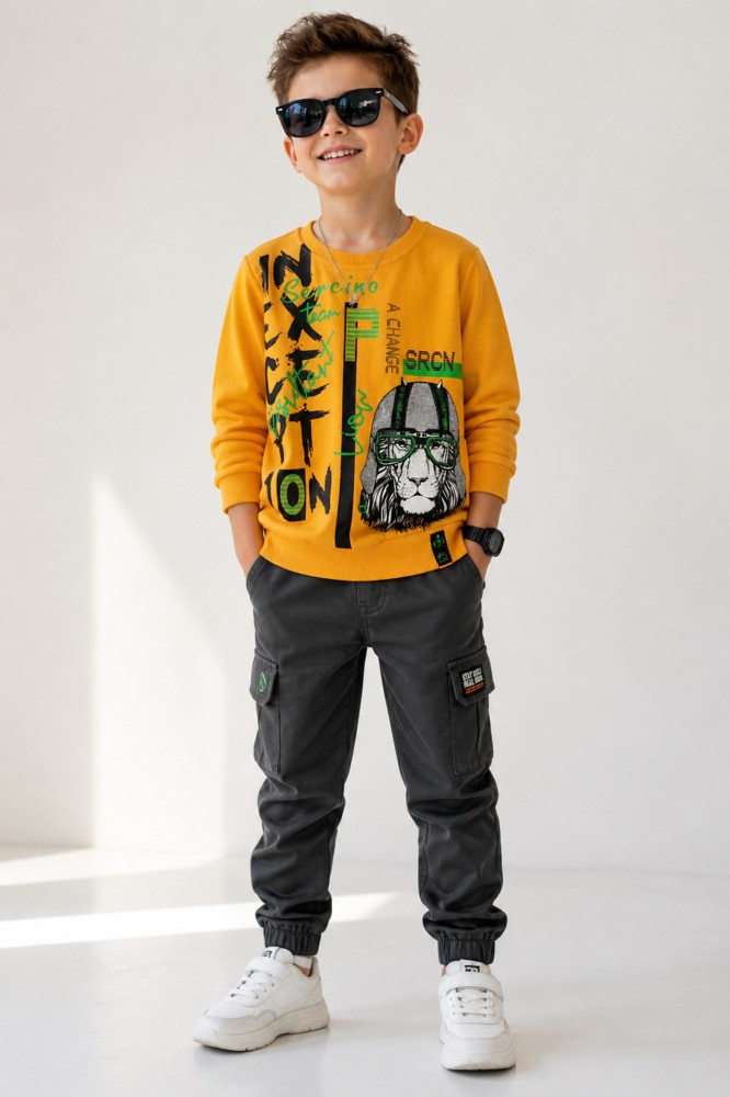 Erkek Çocuk Sarı Sweatshirt