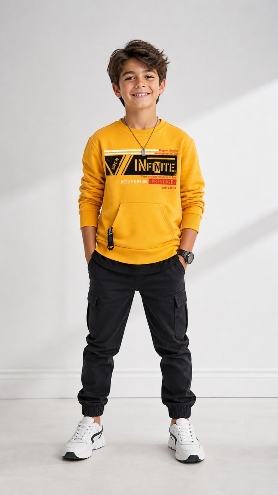 Erkek Çocuk Sarı Sweatshirt