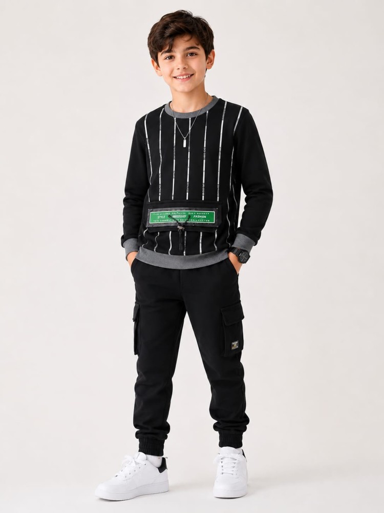 Erkek Çocuk Siyah Sweatshirt