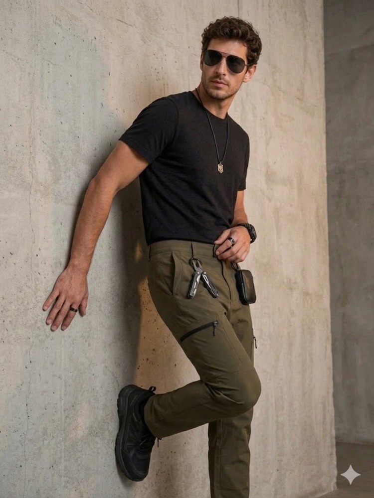 Erkek Haki Outdoor Pantolon