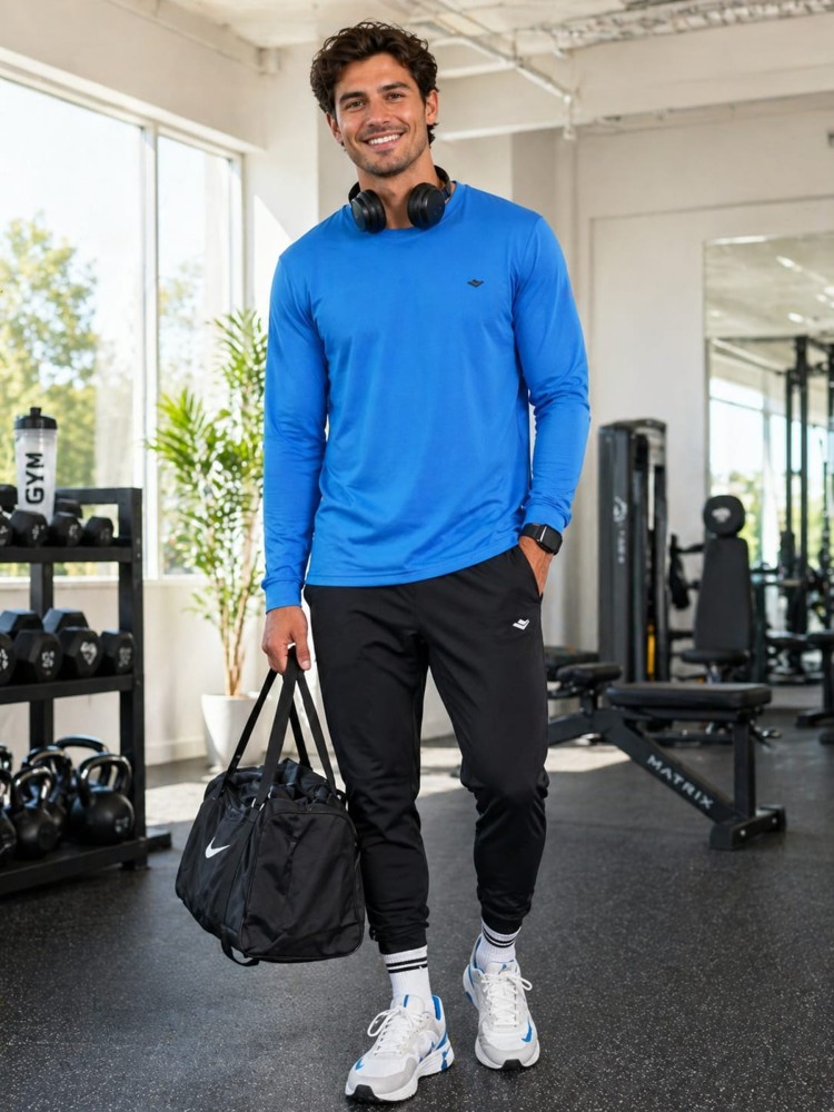 Erkek Mavi Spor Sweatshirt