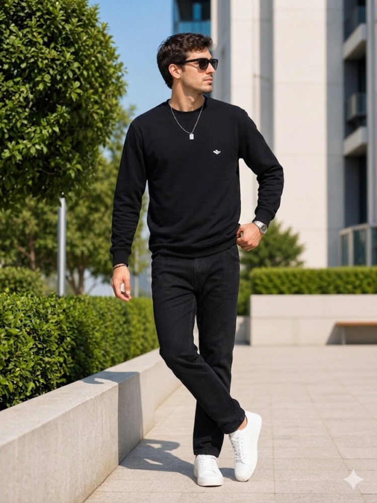 Erkek Siyah Sweatshirt