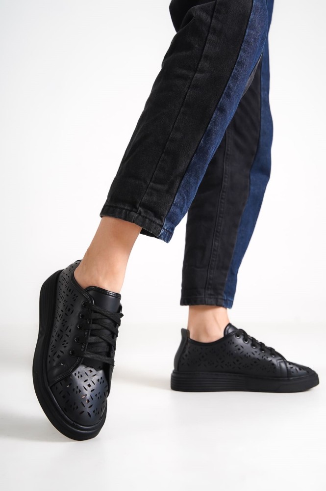 Kadın Siyah Sneaker Spor Ayakkabı